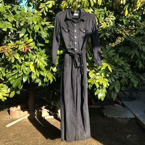 Boyish washed black denim jumpsuit